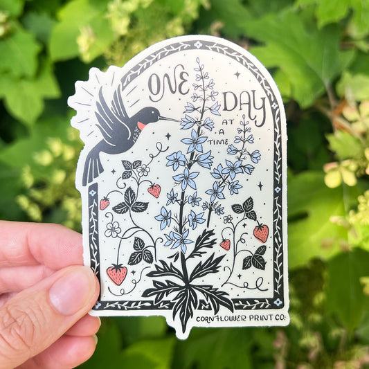 Sticker | July Birth Flower | Larkspur