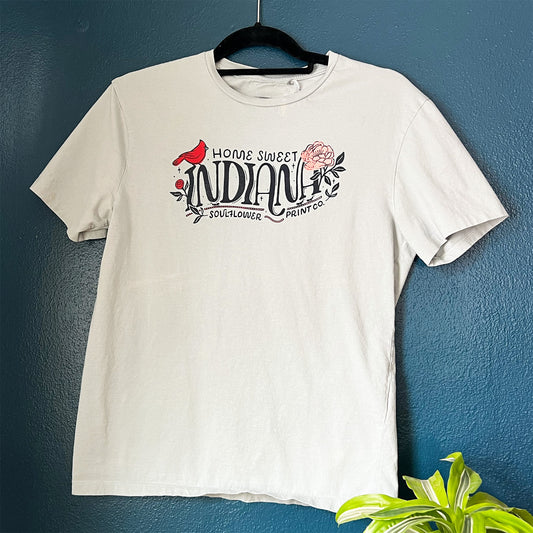 Home Sweet Indiana | Dusty Blue Tee| Small