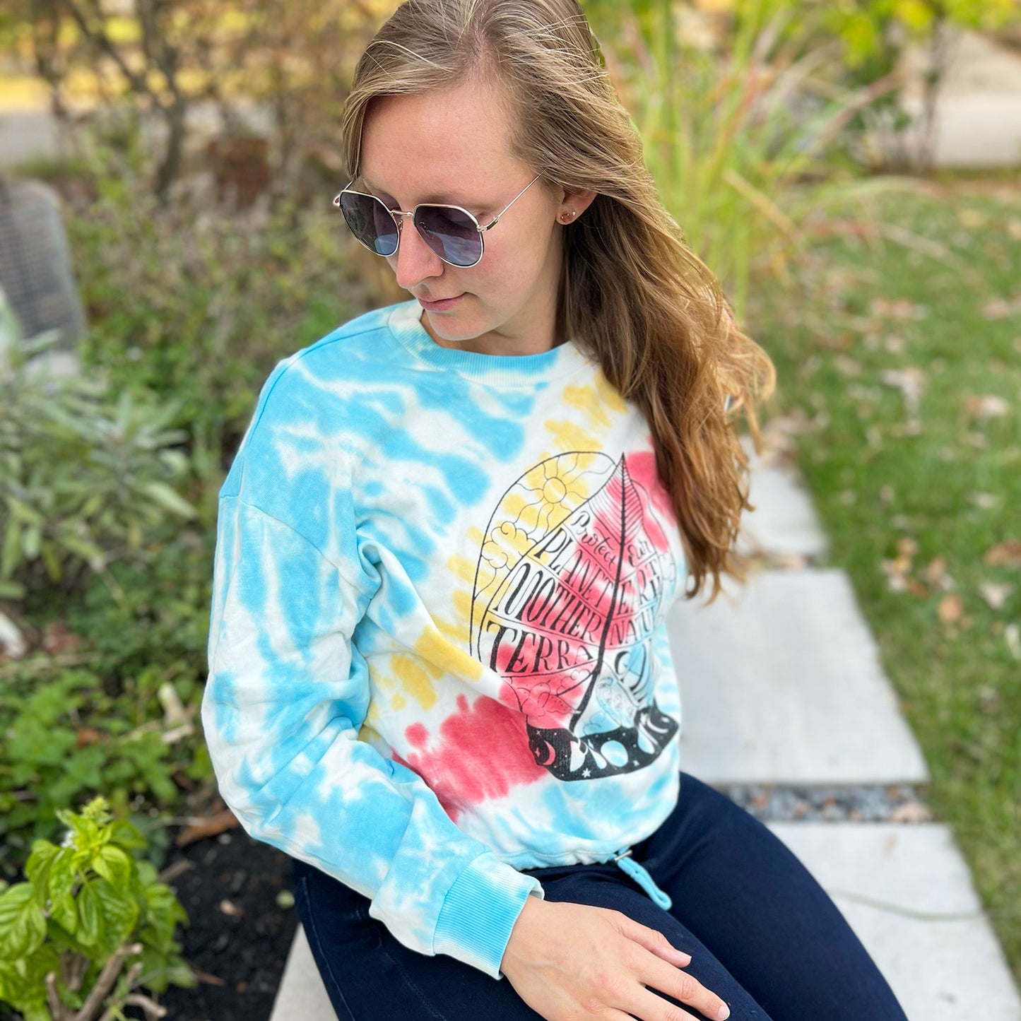Protect Mother Nature | Tiedye Sweater | Large