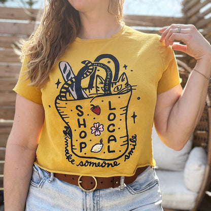 Shop Local | Mustard Crop Top | Large