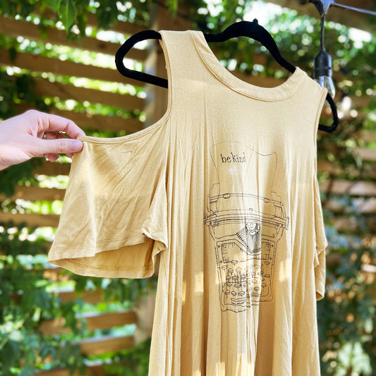 Typewriter | Mustard Yellow Dress | Small