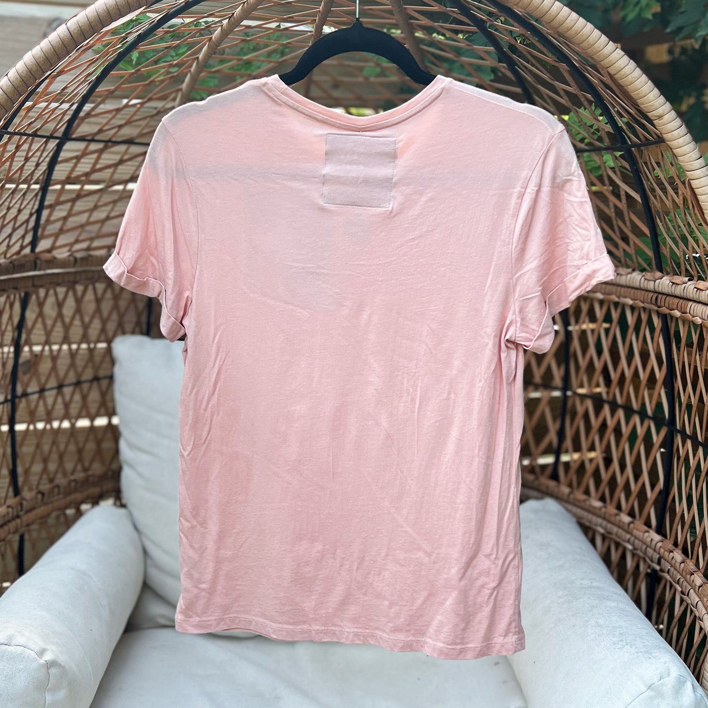 Lemon Block Print | Pink Tee | X-Small