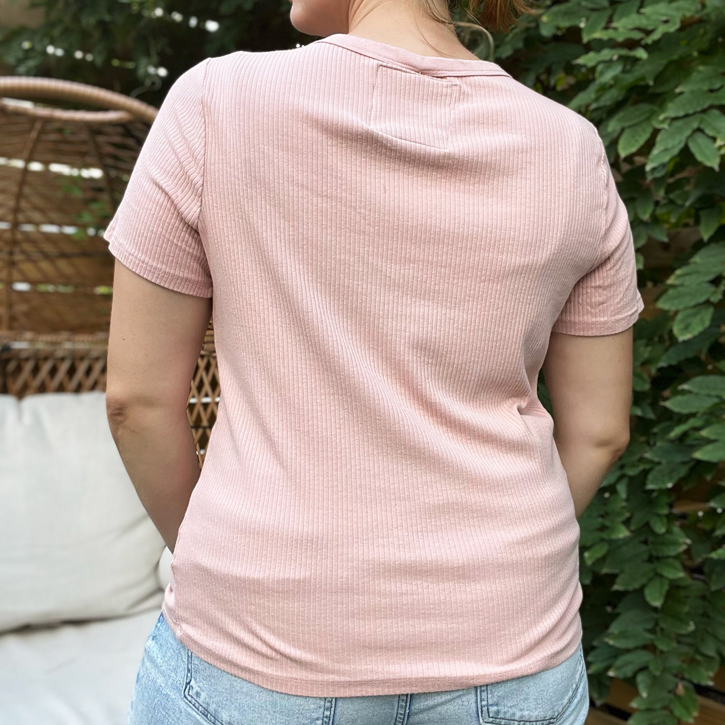 Seek Hope | Pink Ribbed Tee | 2X