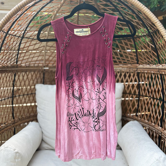 Wild & Free | Pink Ombre Tank Top | Small