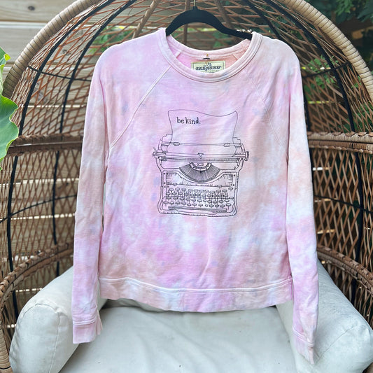 Typewriter | Pink/Purple/Orange Tiedye Sweatshirt | Small