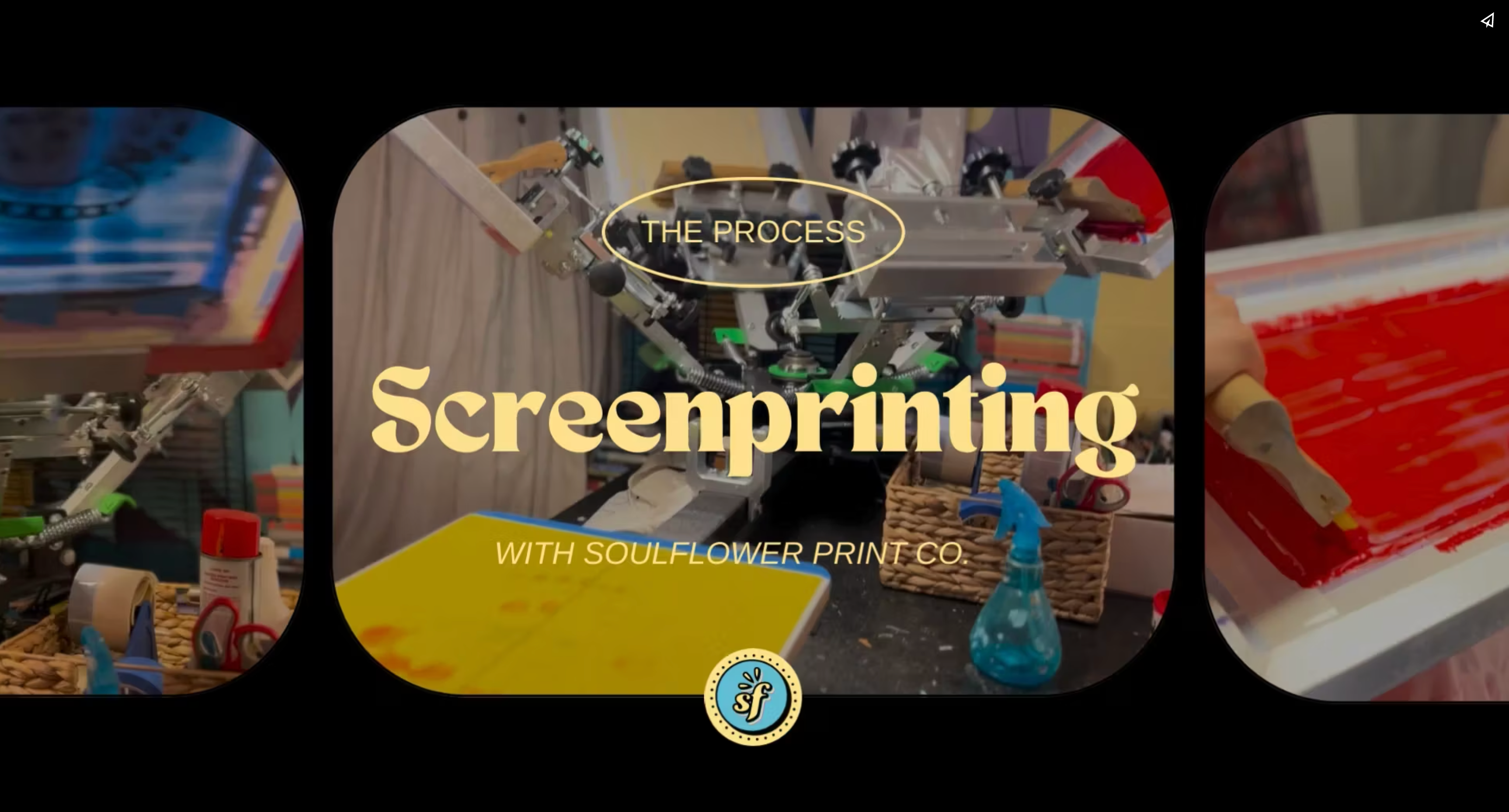 Load video: Screenprinting Process Video with Soulflower Print Co.