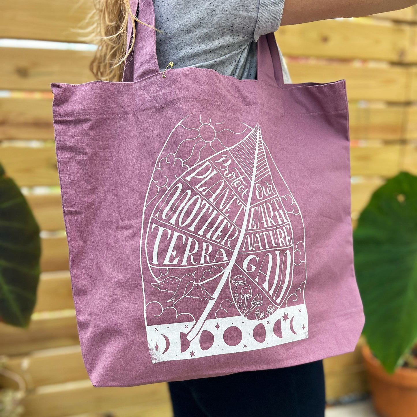 Protect Mother Nature | Purple Tote Bag.