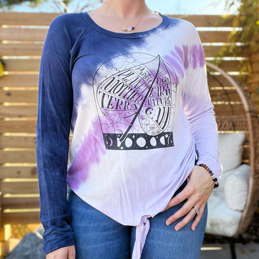 Protect Mother Nature | Purple Tiedye Long Sleeve | XL