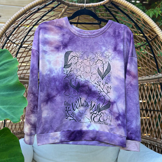 Wild & Free | Purple Tiedye Long Sleeve | Small