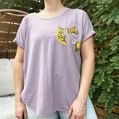 Screenprint Cut Out | Dusty Lilac Tee | XL