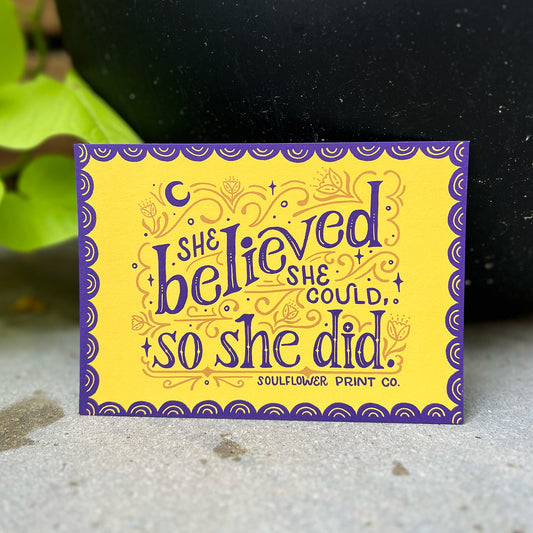 Postcard | She Believed She Could