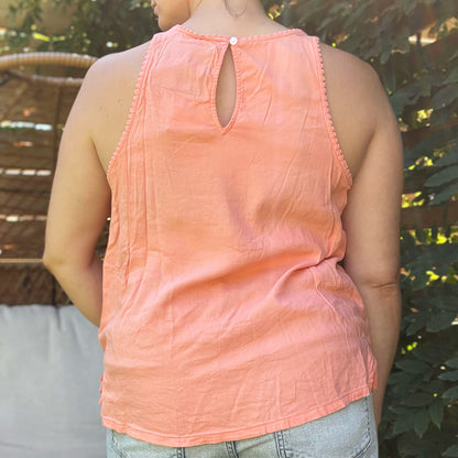 Typewriter | Pink Tank Top | Medium