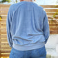 Typewriter | Blue Sweater | Medium