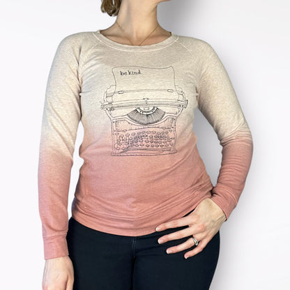 Typewriter | Pink Ombre Long Sleeve | Small