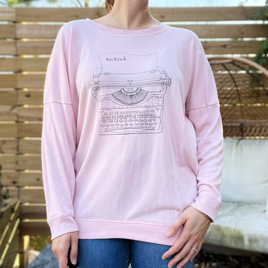 Typewriter | Pink Sweater | XL